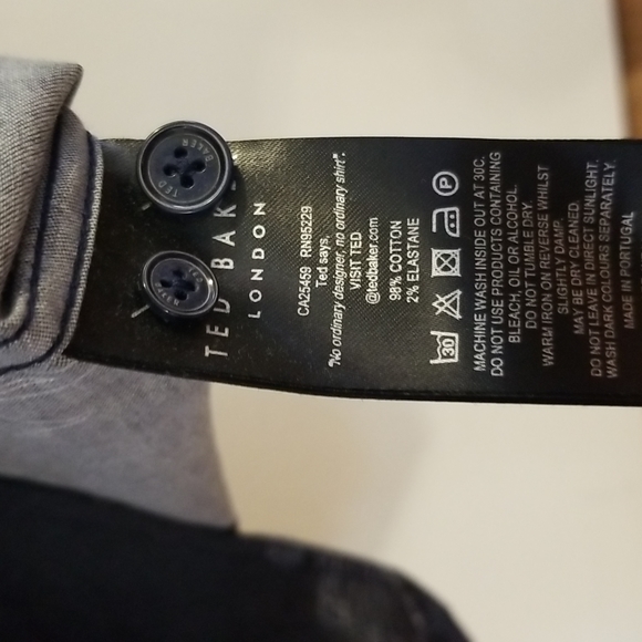 Ted Baker size 2 patterned short sleeve shirt - Picture 5 of 5